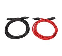 Jiawu Câble d'extension Solaire de 6 mm², 1 Paire, Fil de Cuivre 10awg, Adaptateur de Panneau PV isolé EPI pour Système RV Hors Réseau (ou)