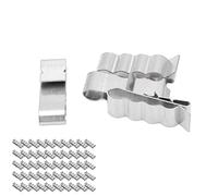 Jiawu Clips de Câble, 50 Pièces Clips de Gestion de Câbles à 4 Fils en Acier Inoxydable 304, Serre-câble Photovoltaïque avec Bords sans Bavures pour Cadre de Module de Panneau Solaire