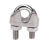 Jiawu Colliers de Câble M8 en Acier Inoxydable 304, 20 Pièces Serre-câbles à étrier pour Câble, Rampe, Enseigne Suspendue, Gréement Marin avec Prise Sécurisée