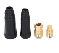 Jiawu Connecteur Rapide pour Câble de Soudage, 200-300A, Style, 35-50mm² | Paire de fiches de soudure à l\'arc à l\'argon, construction en cuivre, couvercles résistants à l\' thermique, pour fils