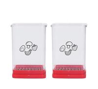 Jiawu Coupe-trancheuse Multifonction en Acier Inoxydable, Coupe-fruits et Légumes avec Plaque de Poussée, œufs Portable pour Fraises, Champignons, Pommes, de Cuisine (Paquet de 2)
