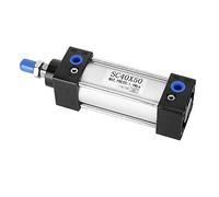 Jiawu Cylindre Pneumatique à Air Double Effet SC40, Alésage de 40 Mm en Alliage d'aluminium, Composants Pneumatiques Standard pour l'automatisation Industrielle - Course en Option 25-200 Mm,