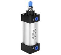 Jiawu Cylindre Pneumatique à Air Double Effet SC40, Alésage de 40 Mm en Alliage d'aluminium, Composants Pneumatiques Standard pour l'automatisation Industrielle - Course en Option 25-200 Mm,