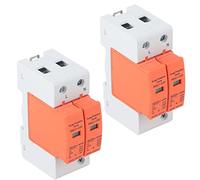 Jiawu Dispositifs de Protection Contre Les Surtensions 2P SPD Parasurtenseur AC 420 V, Disjoncteur 10 KA 20 KA 30 avec Fenêtre Visuelle et Boucle Anti-Fissure pour la Protection électrique