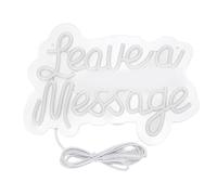Jiawu Enseigne au Néon LED Laissez un Message Lumineux, Blanc Chaud alimenté par USB, Lumière Murale au Néon pour Mariage, Fête d'anniversaire, Chambre à Coucher, Décoration d'intérieur, Acrylique