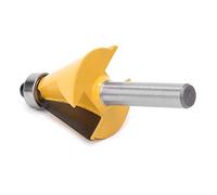 Jiawu Fraise à Chanfreiner à Tige de 8 Mm par Alliage YG6, Fraise à Bois à Bord biseauté pour 15/22,5/30 Degrés, Mèche de Coupe de Revêtement Résistant à la Chaleur pour Routeur électrique, Gravure