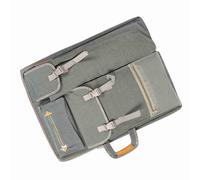 Jiawu Grand Sac d'art Extérieur étanche Multifonction en Toile pour Artistes, Rangement de Fournitures Artistiques avec Poches pour Planche à Dessin 4K, Crayons, Boîte de Peinture, Chevalet (Gris