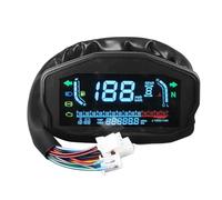 Jiawu Groupe d'instruments de Moto, Tachymètre de Compteur de Vitesse de Haute Précision à écran LCD Multifonctionnel, Affichage Numérique avec Rétroéclairage Lumineux, Capteur de Niveau d'huile de