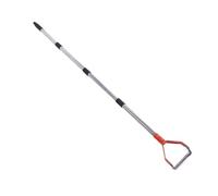 Jiawu Houe Outil de Jardin, Manche Long Réglable jusqu'à 161 Cm, Houe à Boucle de Désherbage, étrier avec Tiges Amovibles et pour Parterres de Fleurs, Cours, Allées (Orange)
