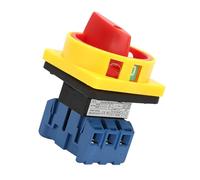 Jiawu Interrupteur de Coupure de Circuit à 3 Pôles, Commutateur Rotatif à | Sectionneur rotatif avec coque ignifuge, protection des doigts, pour machines-outils et machines