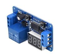 Jiawu Interrupteur Temporisé 12V, Minuteur Cyclique Intermittent, | Module de relais de synchronisation avec affichage LED, carte PCB, protection anti-inversion, pour l\'électronique de