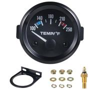 Jiawu Jauge de Température D'eau 2 Pouces 52 Mm, Thermomètre de Liquide de | Rétroéclairage LED blanc, plage de 100 à 250 Fahrenheit, lisibilité de conduite de nuit, boîtier en plastique durable