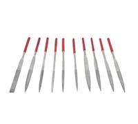Jiawu Jeu de 10 Limes à Aiguilles, Acier, Manche trempé, Sac de Rangement | Mini Kit de limes à découper pour façonner le métal souple, le bois, le plastique, la fabrication de bijoux, la fabrication