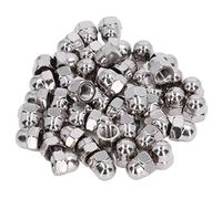 Jiawu Jeu d'écrous Borgnes en Acier Inoxydable 304, 50 Pièces M3 M4 M5 M6 M8 M10 M12, Kit de Fixation d'écrous à Dôme Hexagonal Antirouille pour l'entretien Automobile, la Réparation de Machines,