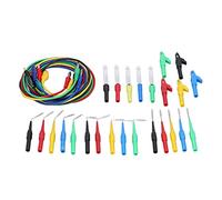 Jiawu Kit de Fils de Test à Fiche Banane de 4 Mm, Sondes Arrière 90°, 135°, 180°, Jeu de 30 Fils de Test avec une Bonne conductivité pour le Diagnostic Automobile, Fil de Cuivre en PVC Durable,
