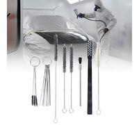 Jiawu Kit de Nettoyage, 21 Pièces, Ensemble Portable pour Déboucher les Pièces d'aérographe de Peinture Sèche, Nettoyant pour Outils de Pulvérisation avec Aiguilles et Brosses de Précision pour