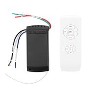 Jiawu Kit de Télécommande Universelle sans Fil pour Ventilateur de Plafond, Télécommande Intelligente 85 V-260 V avec 3 Vitesses et Portée de 30 M, Installation Facile avec Support Mural