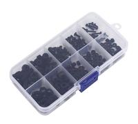 Jiawu Kit de Vis en Nylon, 270 Pièces Assorties de Fixations en Plastique M2 M2,5 M3 M4 M5, Vis de Quincaillerie avec Boîte Transparente Refermable pour la Réparation de Bricolage de Mécanique de