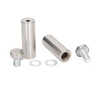 Jiawu Kit de Vis Publicitaires en Acier Inoxydable 19x60 Mm, Paquet de 12 Vis d'entretoise pour le Montage du Verre, Cadre Photo en Acrylique, Matériel pour Supports de Panneaux