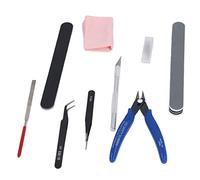 Jiawu Kit d'Outils de Modèle d'imprimante 3D pour Le Nettoyage et la Sculpture de Bricolage - Pinces, Pinces, Limes, Couteaux à Découper avec Outils en Acier allié pour l' 3D, l'artisanat,