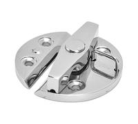 Jiawu Loquet de Porte de Bateau en Acier Inoxydable 316, Bouton Tournant Rond, Charnière Marine Robuste avec Plaque de 4 Mm d'épaisseur, Demi-Cercle de 58 Mm, Résistant à la Corrosion pour