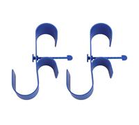 Jiawu Lot de 2 Crochets de Clôture de Piscine pour Poteaux de Piscine, Support de Rangement Mural en Plastique Robuste pour Tuyaux, Brosses, Balais, Filet d'écumoire, Organisateur d'équipement de