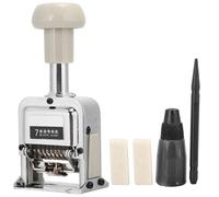 Jiawu Machine de Numérotation Automatique à 7 Chiffres pour équipement de Bureau et Fournitures Scolaires - Machine de Codage Auto-encreuse avec Interrupteur de Verrouillage, Sceau de Numérotation