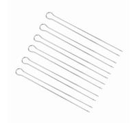 Jiawu Métal BBQ Fourchette de Grill, 6 Pièces, 30 Cm, Brochette en Forme | Bâtonnets à rôtir pour Barbecue, argent antirouille, lavable au lave-vaisselle, pour Camping pique-nique, Grill