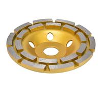 Jiawu Meule Diamantée à Double Rangée pour Béton, Granit, Pierre, Marbre, Disque de Meuleuse d'angle de 4 Pouces avec Trous d'air, Corps en Acier traité Thermiquement à Haute Concentration de
