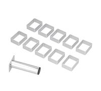 Jiawu Moule à Gâteau en Aluminium, 10 Pièces, Formes 3D, Fondant, | Kit de moules de cuisson, plaque de pressage, - à pain aux fruits mous, cuisson de vacances pour fête de famille, léger 206g