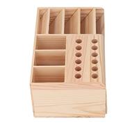 Jiawu Organisateur d'outils de Réparation pour Réparation de Téléphone, Boîte de Rangement Multi-compartiments en Bois Synthétique avec Bords Lisses, Boîte de Pièces d'outils Solide pour Tournevis