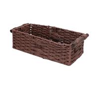 Jiawu Panier de Rangement en Corde de Papier, Matériau Respirant tissé à la Main, Poignées en Bois Robustes, Panier de Papier Toilette, Bac de Rangement Décoratif avec Conception Portable pour Salle