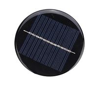 Jiawu Panneau Solaire Rond, Panneau de Cellules Solaires en Silicium Polycristallin 6 V 0,5 W, de Batterie Solaire époxy de 80 Mm avec Fil, pour Lampe de Jardin Extérieure à Lumière