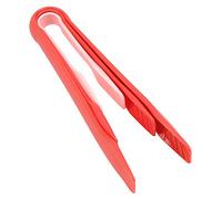 Jiawu Pince à Pain en Plastique, Lot de 3 Pinces Alimentaires (rouge)