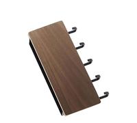 Jiawu Porte-clés en Bois Organisateur de Courrier 5 Crochets sans Perçage Porte-clés Mural étagère de Rangement pour Entrée Couloir Décoratif pour Mur (Couleur bois noyer)