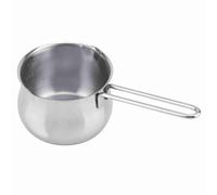 Jiawu Pot à Lait, Acier Inoxydable 304 de qualité Alimentaire, capacité de 800 Ml avec Ligne d'échelle, Double Bec Verseur pour Faire Fondre le Beurre, le Chocolat et le Fromage