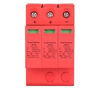 Jiawu Protecteur de Surtension CC, Dispositif de Protection Contre Les Surtensions 3P 1000 V CC, Dispositif Parafoudre 20KA 40KA avec Indicateur d'avertissement Visuel pour la Protection Contre la
