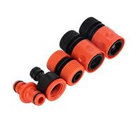Jiawu Raccord de Tuyau de Jardin G1/2in, 5pcs ABS Joint de Tube d'eau, for | Filetage étanche, connecteur de tuyau en PVC, raccord d\'irrigation de jardin, adaptateur de tube d\'arrosage pour tuyau
