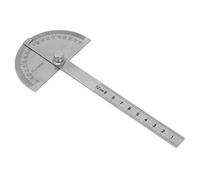 Jiawu Rapporteur D'angle Rotatif 180 Degrés, Mesureur D'angle en Acier | Rapporteur rotatif avec échelles gravées au , précision 1 mm/1 °, pour le travail du bois, le dessin et les projets de