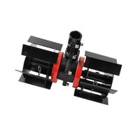 Jiawu Roue de Désherbage Universelle de 10 Cm, 9 Dents en Aluminium et Fer pour Labour Profond pour Tondeuse à Gazon, Scarificateur, Désherbant amélioré pour Fixation de Tondeuse de Jardin (28mm)