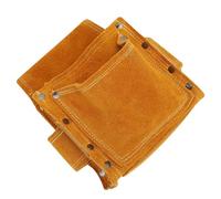 Jiawu Sac Banane Robuste en Cuir de Vache pour le Travail, Pochette de Rangement Multifonctionnelle pour Outils Portables avec Fond renforcé à 4 Couches et 24 Rivets, Organisateur de Clous et