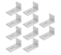 Jiawu Support de Panneau Solaire, Surface Anodisée en Alliage d'aluminium Résistant à la Corrosion, Support Solaire en L, Photovoltaïque avec Ensemble de 10 Pièces pour l'installation du Système