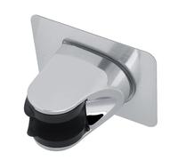 Jiawu Support de Pomme de Douche Auto-adhésif chromé Réglable, Base de Pomme de Douche Réglable à Angle de 45 °, Support de de Mural sans Perçage pour à Main, Salle de Bain
