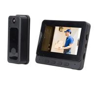 Jiawu Système D' Vidéo sans Fil, Caméra de Sonnette Vidéo 1080p avec Moniteur, Sonnette Vidéo à Nocturne Grand Angle, Système de Visiophone WiFi, Audio Bidirectionnel
