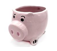 Jiawu Tasse en Céramique de Cochon Mignon, Tasse d'animal Rose de 400 Ml avec Bouche Lisse et Poignée Confortable, de Boisson en Céramique pour Eau, thé, café, Lait pour la Maison, le Bureau, la