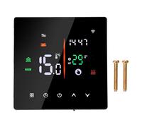 Jiawu Thermostat Intelligent, Thermostat WiFi Programmable, Noir | Télécommande App, Systèmes de Chauffage de L'eau,compatibilité Chaudière et Climatisation,Boîtier PC ABS,sécurité Enfant