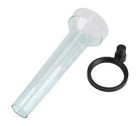 Jiawu Tube Pluviomètre en Plastique 35mm, Vert Clair, pour Mesure de Pluie | Échelle claire pour une mesure précise, avec support sur poteau pour jardin, cour, champ