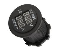 Jiawu Voltmètre Ampèremètre à Double LED, 12 24 V, Affichage de la Tension de Courant de Haute Précision, Protection contre les Surcharges, Jauge Numérique de Voiture et de Moto avec Affichage LED