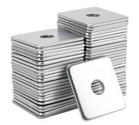 JIAYUET Lot de 50 rondelles carrées M12 plaquées zinc, plaque de 50 x 50 x 3 mm, fixations robustes pour boulons, écrous