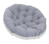 JIcloun 110cm Coussin pour Loveuse Fauteuil Rond Impermeable Coussin Salon de Jardin Exterieur Coussin Fauteuil Papasan Coussin Chaise Ronde Rotin Coussin Balcon, Terrasse - Gris